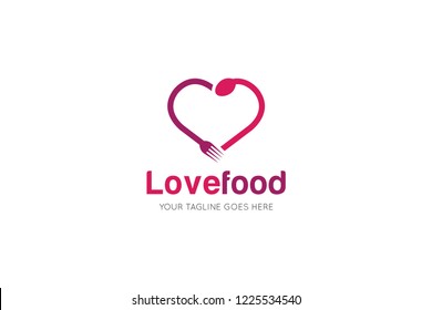 Love Food Logo And Icon Design Template
