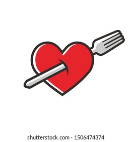 Love Food Logo Icon Vector Stock Vector (Royalty Free) 1506474374 ...