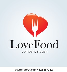 Love Food Logo Template