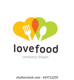 Love Food Logo Template.