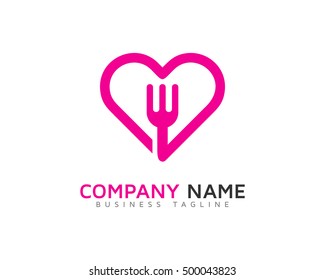 Love Food Logo Template