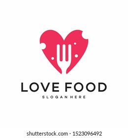 Love Food Logo Template - vector