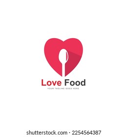 Love Food Logo Template Vector