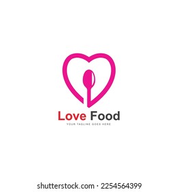 Love Food Logo Template Vector