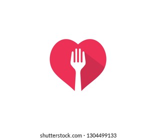 Love Food Logo Vector