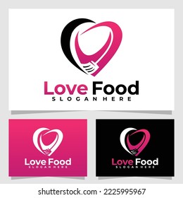 love food logo vector design template