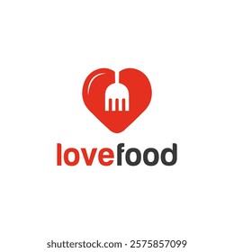 Love Food Logo Vector Icon Simple