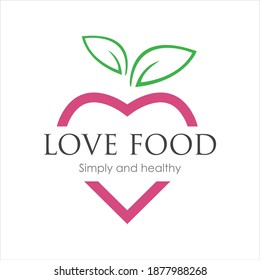 Love Food Logo vector illustration design Template