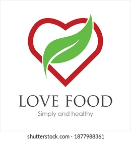 Love Food Logo vector illustration design Template