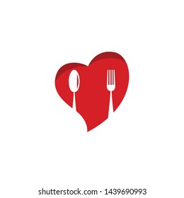 Love food logo vector template