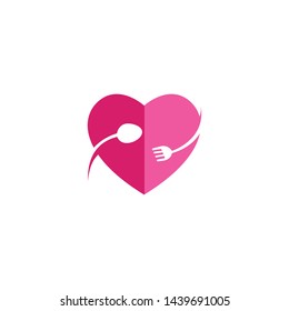 Love food logo vector template