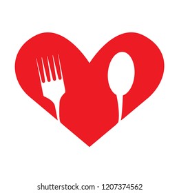 Love Food Vector Stock Vector (Royalty Free) 1207374562 | Shutterstock