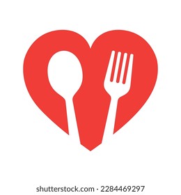 love food vector logo template
