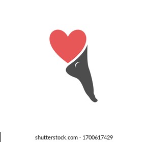 Love Foot logo vector template, Creative of Foot logo design concepts