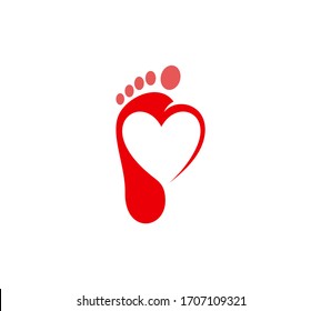 Love Foot logo vector template, Creative of Foot logo design concepts