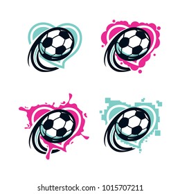 Love Football Logo Set of 4
