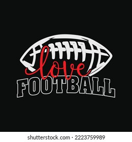 love Football svg Cricut Cut Silhouette Files