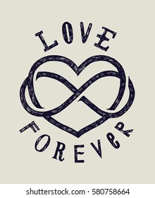 love forever grunge sign card