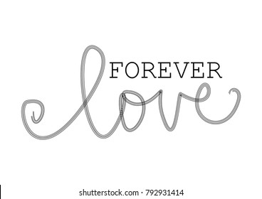  Love forever lettering