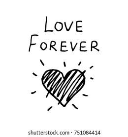 love forever phrase word object