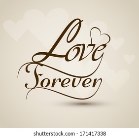 Love forever stylish Beautiful text design vector