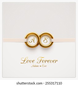 Love forever, wedding invitation, eps 10