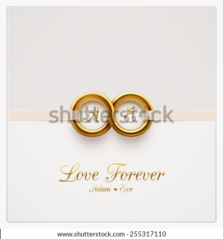 Love forever, wedding invitation, eps 10
