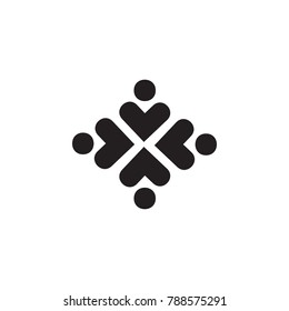 love of four icon. Valentine's Day elements. Premium quality graphic design icon. Simple love icon for websites, web design, mobile app, info graphics on white background