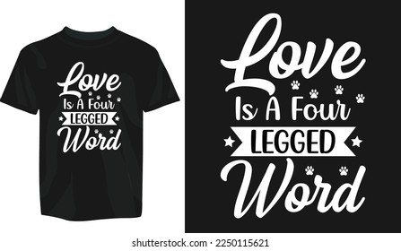 Love is a four legged word svg, cat svg, cat SVG Bundle, Hand drawn inspirational quotes about cats. Lettering for poster, t-shirt, card, invitation, sticker, Modern brush calligraphy, Isolated