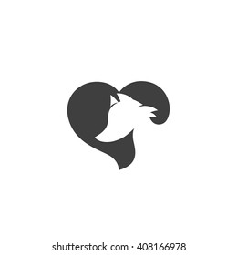 Love fox head logo