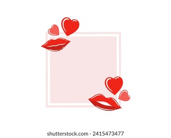 Love frame background for Valentine Day