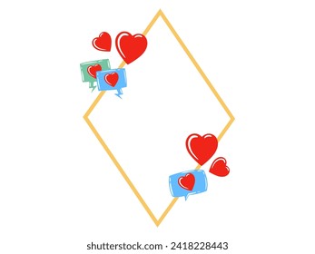 Love frame background for Valentine Day