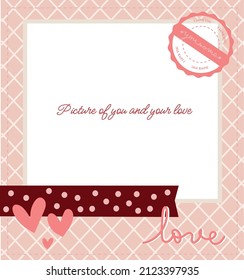 Love frame. couple goals picture frame. Love. Valentine's day craft decoration. Love card	