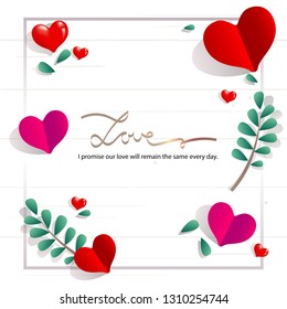 Love Frame And Heart Shape