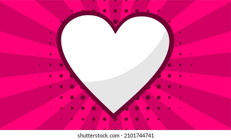 love frame on comic style