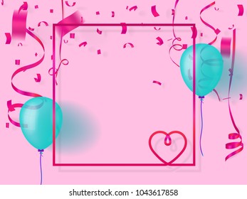 love frame over celebration background 