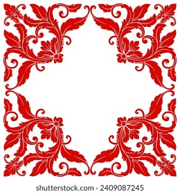 Love Frame Valentine's Day Ornament Line. Women's Mother's Day Ornament Border