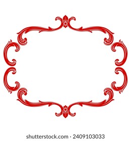 Love Frame Valentine's Day Ornament Line. Women's Mother's Day Ornament Border