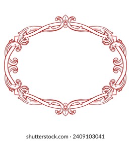 Love Frame Valentine's Day Ornament Line. Women's Mother's Day Ornament Border