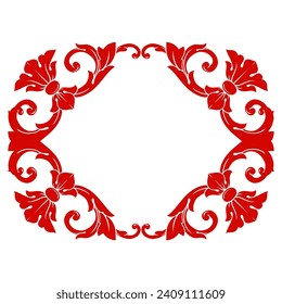 Love Frame Valentine's Day Ornament Line. Women's Mother's Day Ornament Border