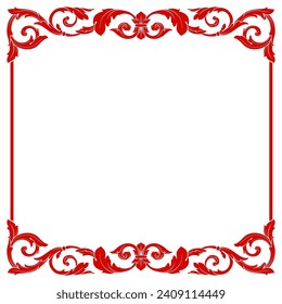 Love Frame Valentine's Day Ornament Line. Women's Mother's Day Ornament Border