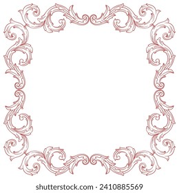 Love Frame Valentine's Day Ornament Line. Women's Mother's Day Ornament Border