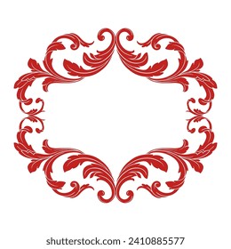 Love Frame Valentine's Day Ornament Line. Women's Mother's Day Ornament Border