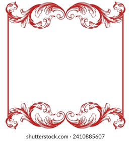 Love Frame Valentine's Day Ornament Line. Women's Mother's Day Ornament Border