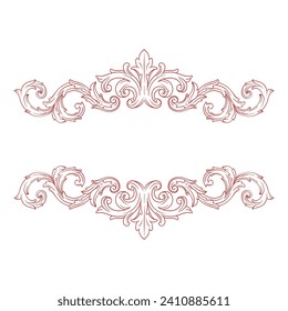 Love Frame Valentine's Day Ornament Line. Women's Mother's Day Ornament Border