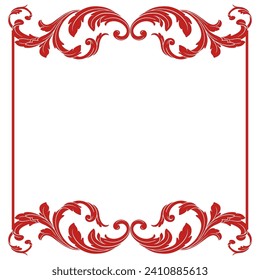 Love Frame Valentine's Day Ornament Line. Women's Mother's Day Ornament Border
