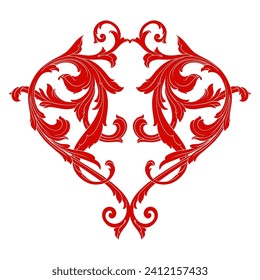 Love Frame Valentine's Day Ornament Line. Women's Mother's Day Ornament Border
