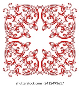 Love Frame Valentine's Day Ornament Line. Women's Mother's Day Ornament Border