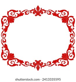 Love Frame Valentine's Day Ornament Line. Women's Mother's Day Ornament Border