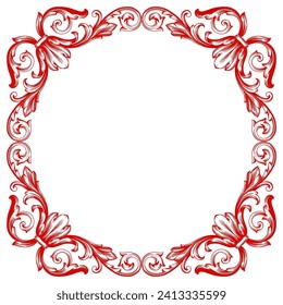 Love Frame Valentine's Day Ornament Line. Women's Mother's Day Ornament Border